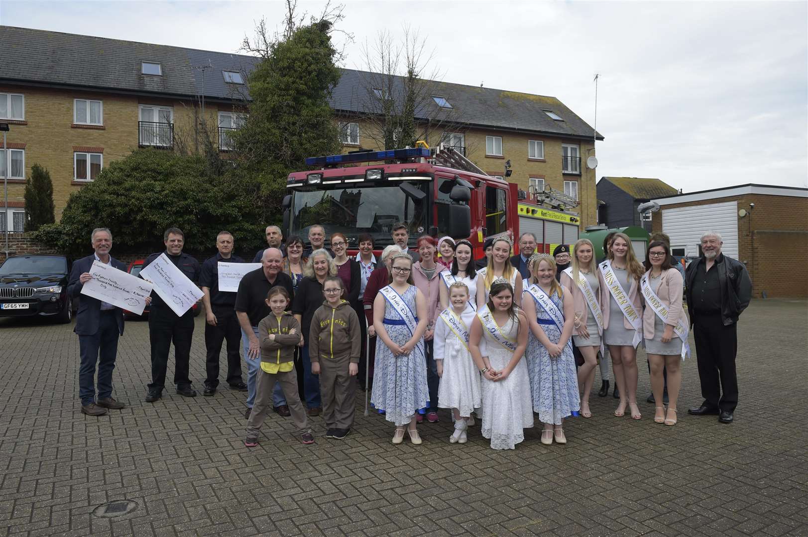 The mass of beneficiaries from the Dover Fire Station collection..Picture: Tony Flashman (1413916)