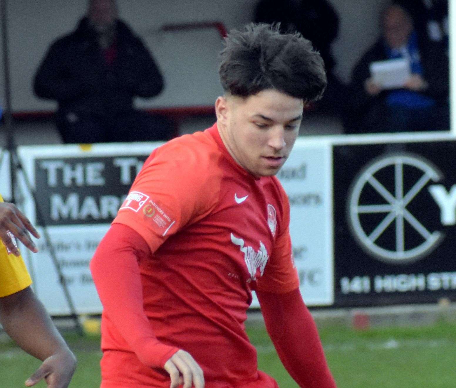Lydd Town forward Tyler Sterling. Picture: Randolph File