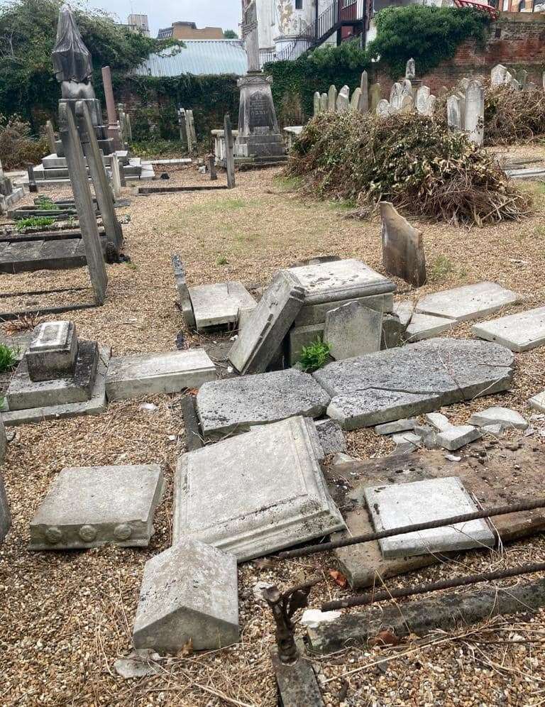 Vandals have smashed tomb stones at Chatham Memorial Synagogue burial ground