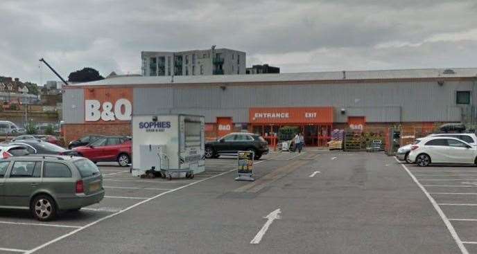 Warner stole a battery from the B&Q store in Barker Road, Maidstone. Picture: Google Maps