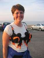 Wendy Jones from Herne Bay with her specially designed spider bra
