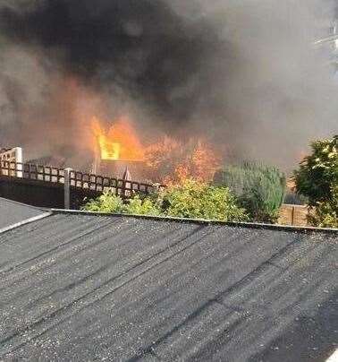 A neighbour's view of the blaze in Hill Rise, Darenth