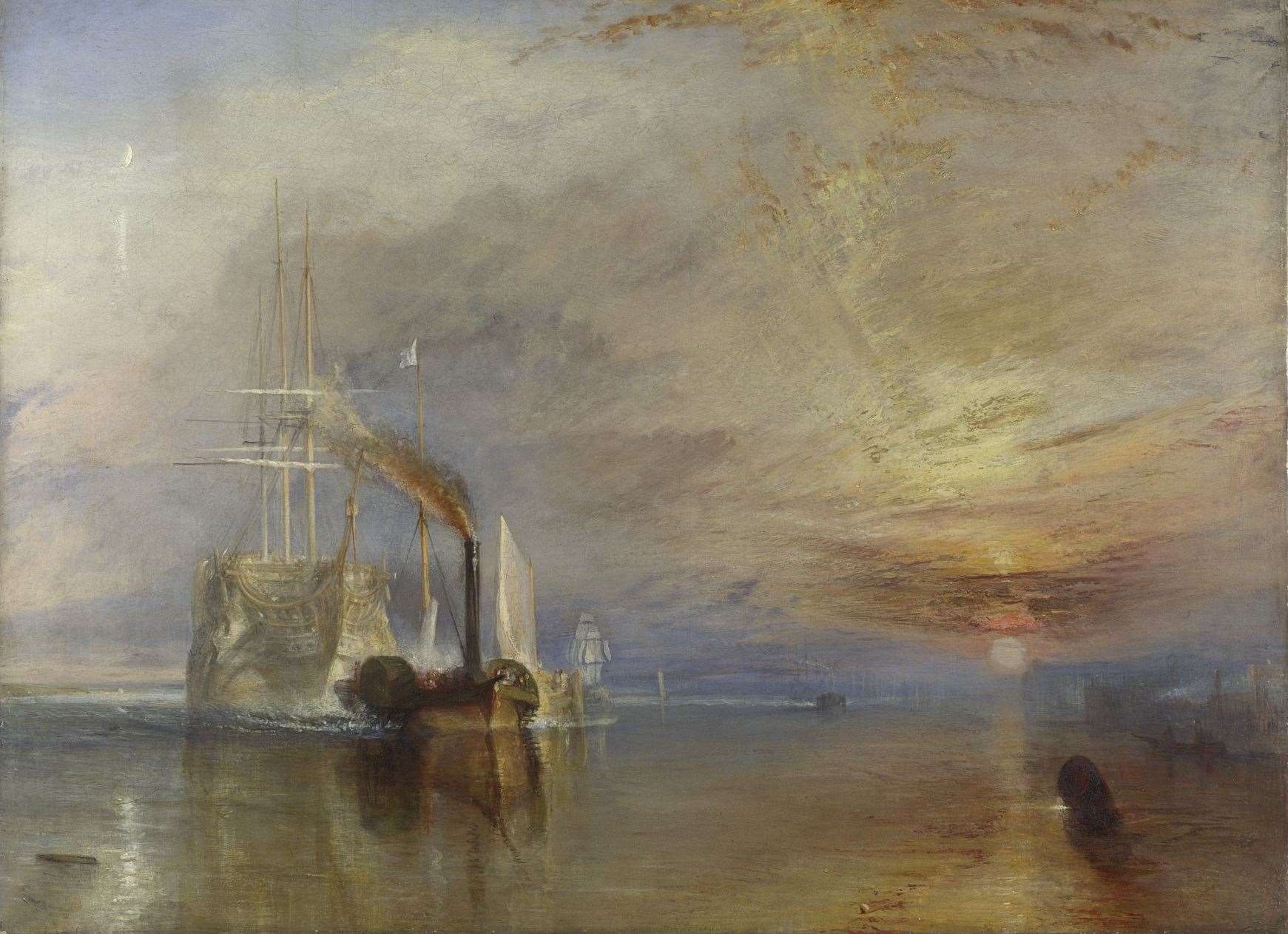Turner's original painting of The Fighting Temeraire. Picture: The National Gallery