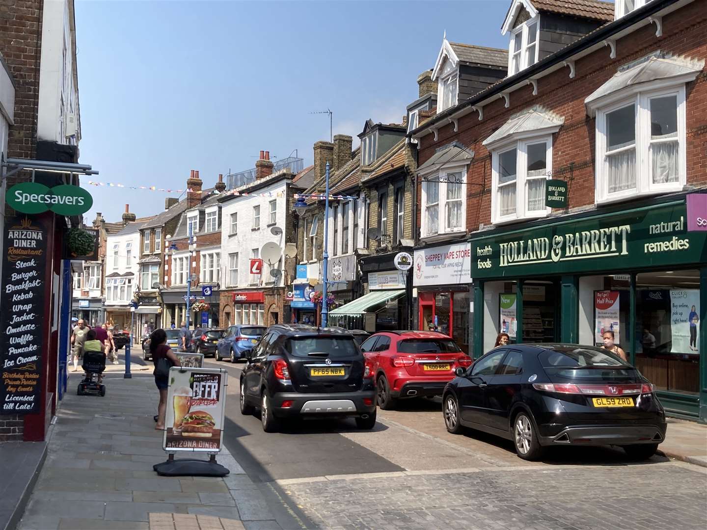 The incidents happened in Sheerness high street