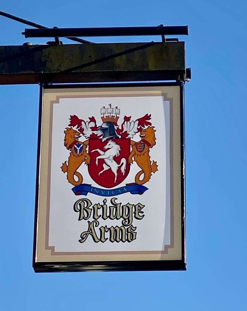 The new sign for the renamed pub