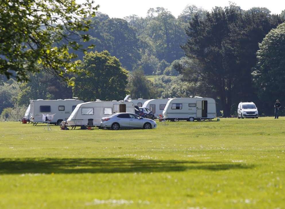 Travellers at Mote Park. Picture: Andy Jones.