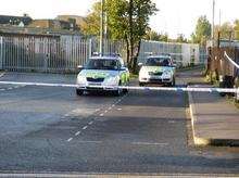 Police cordon off the car park next to Sheerness Train Station