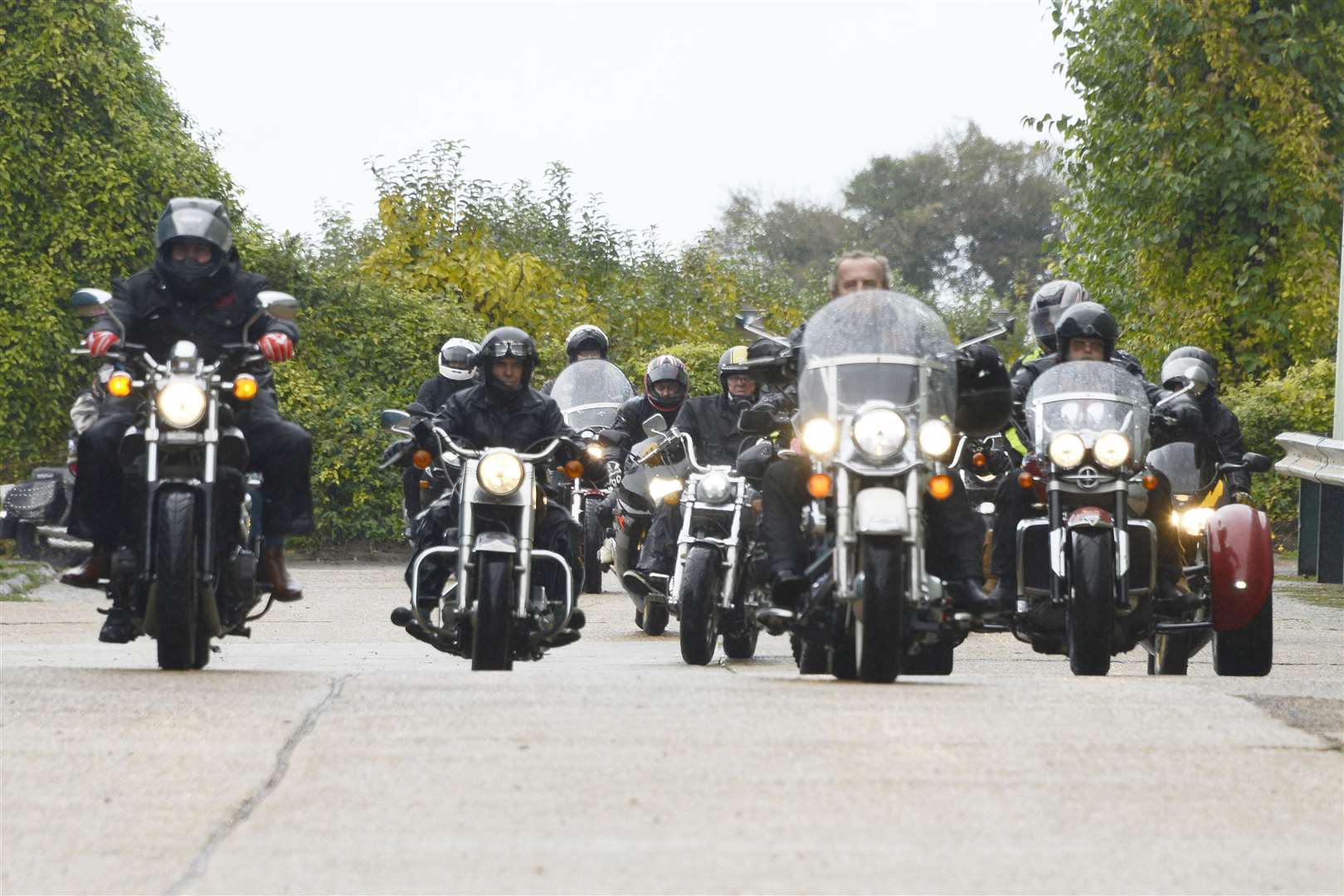 A memorial bike ride to remember Andrew Cresswell, who was murdered 10 years ago, led by Vic Harden. Picture: Paul Amos