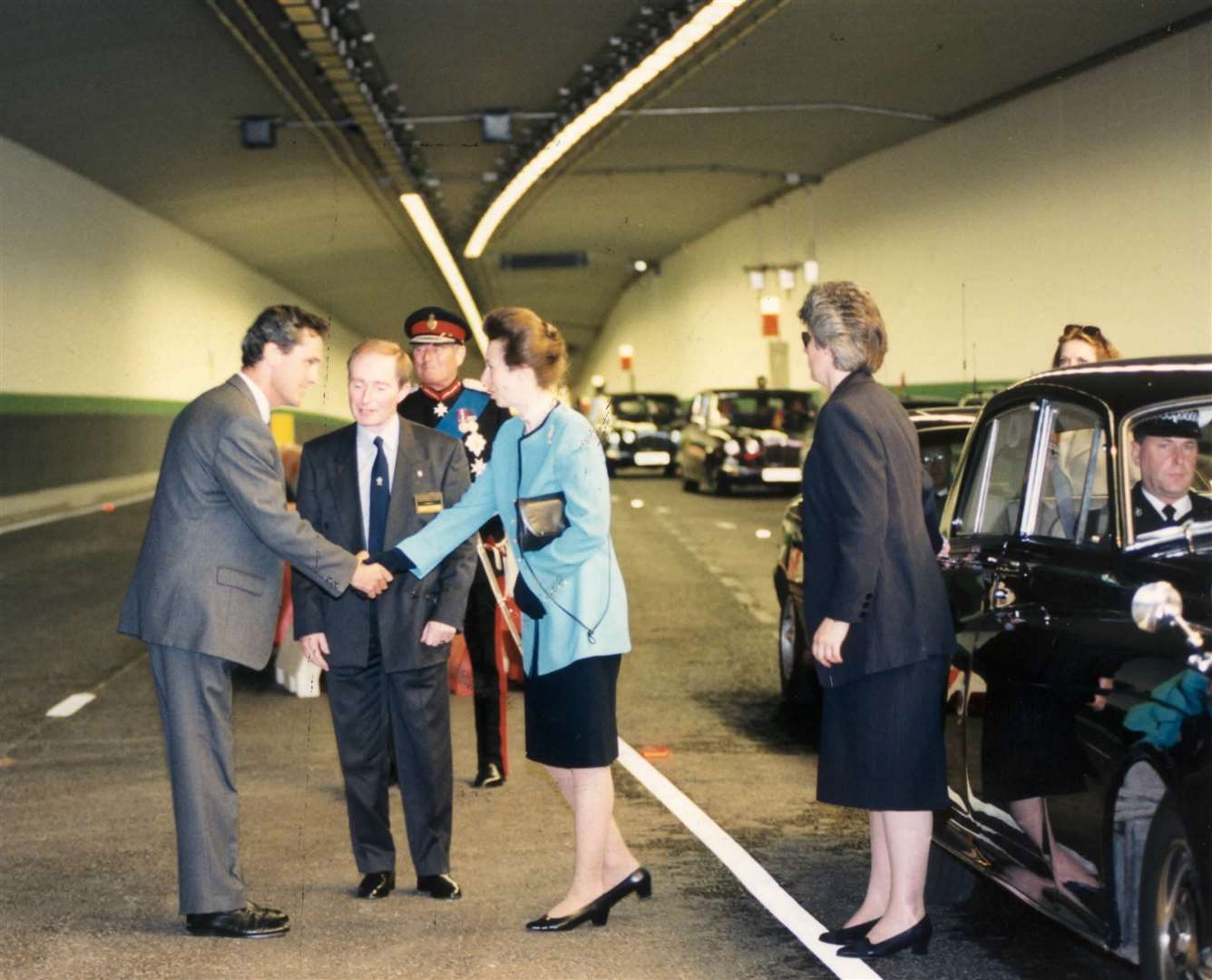 Princess Anne at the opening of the Medway Tunnel. 1996. (30372250)
