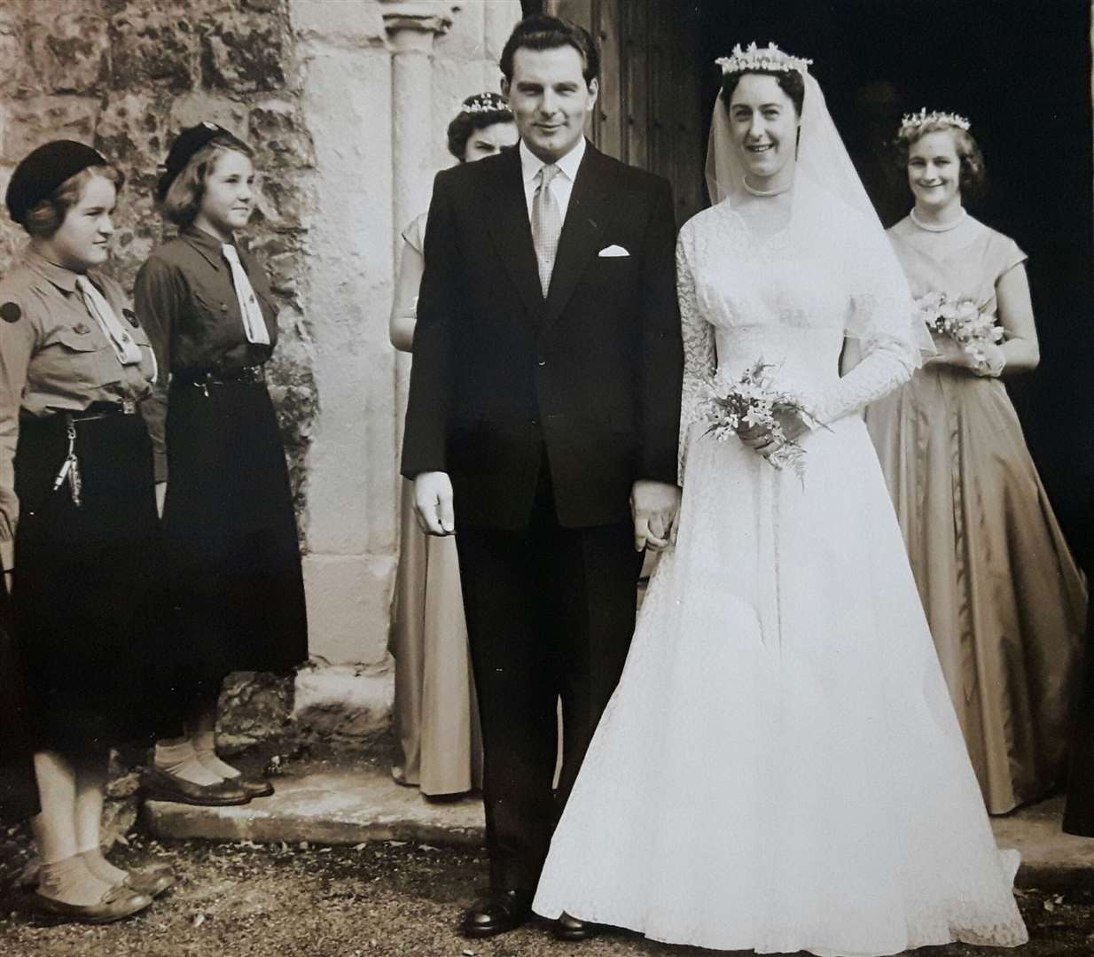 Don Esland and Ruby Finch's wedding in 1957
