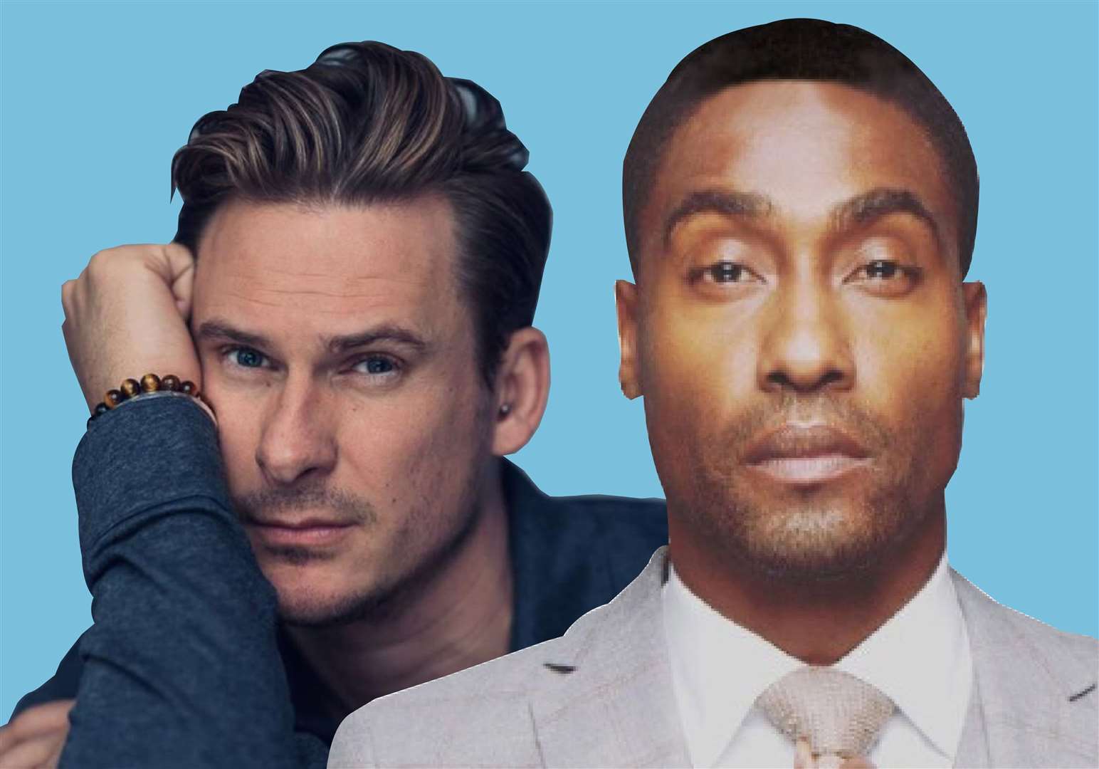 Blue boy band members Lee Ryan and Simon Webbe will be performing their hits. Picture: Foodies Festival