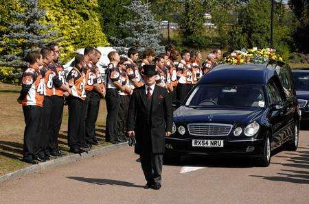 Alan Newcombe's funeral