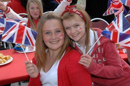 Youngsters celebrate the Royal Wedding in Gravesend town centre