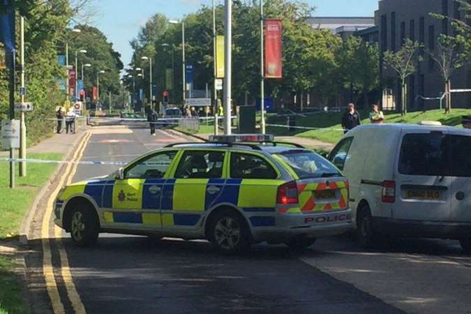 Areas of the university have been cordoned off
