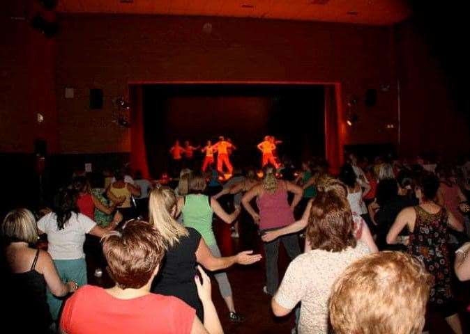 A zumba class in the Medway Hall at the Angel Centre in 2010