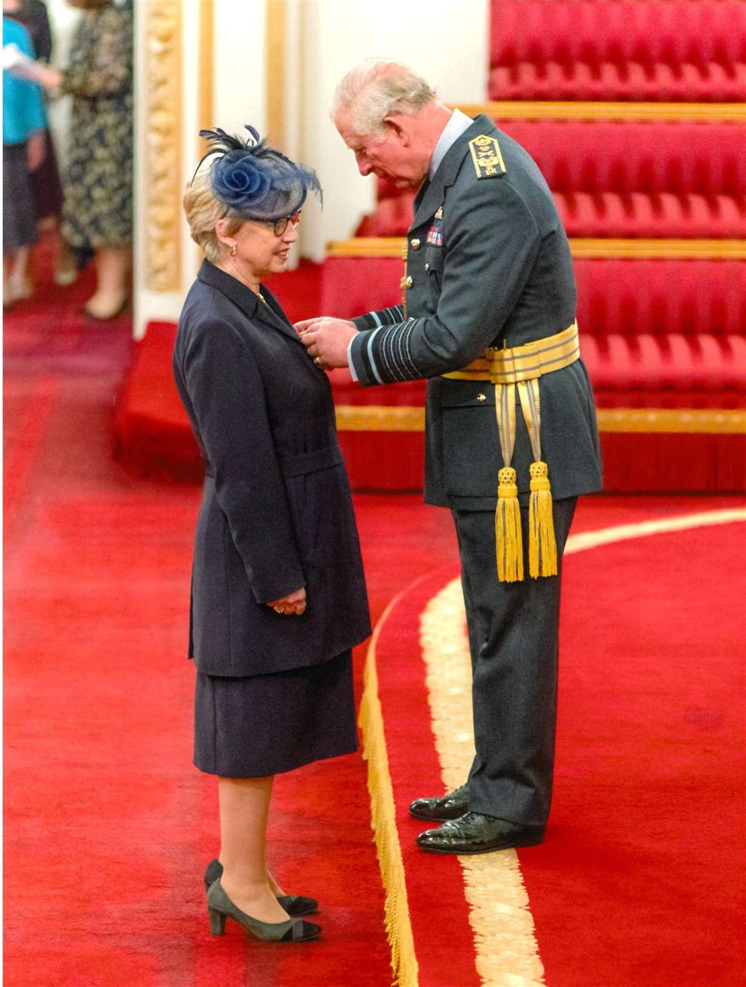 Christine Richards receives her MBE from Prince Charles (11781065)