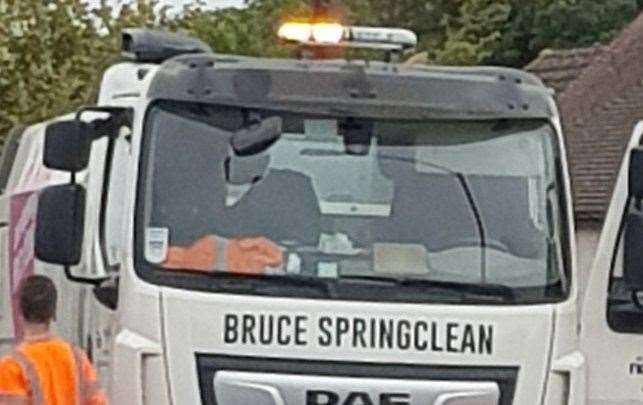 Bruce Springclean, Medway Council's road sweeper. Picture: @MedwayRecycles