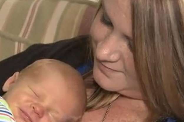Ryan Austin's widow Jessica has since given birth to the couple's son. Picture: LEX18 News