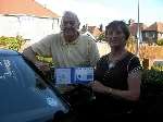 Robert and Rita Polly, with the disabled badge