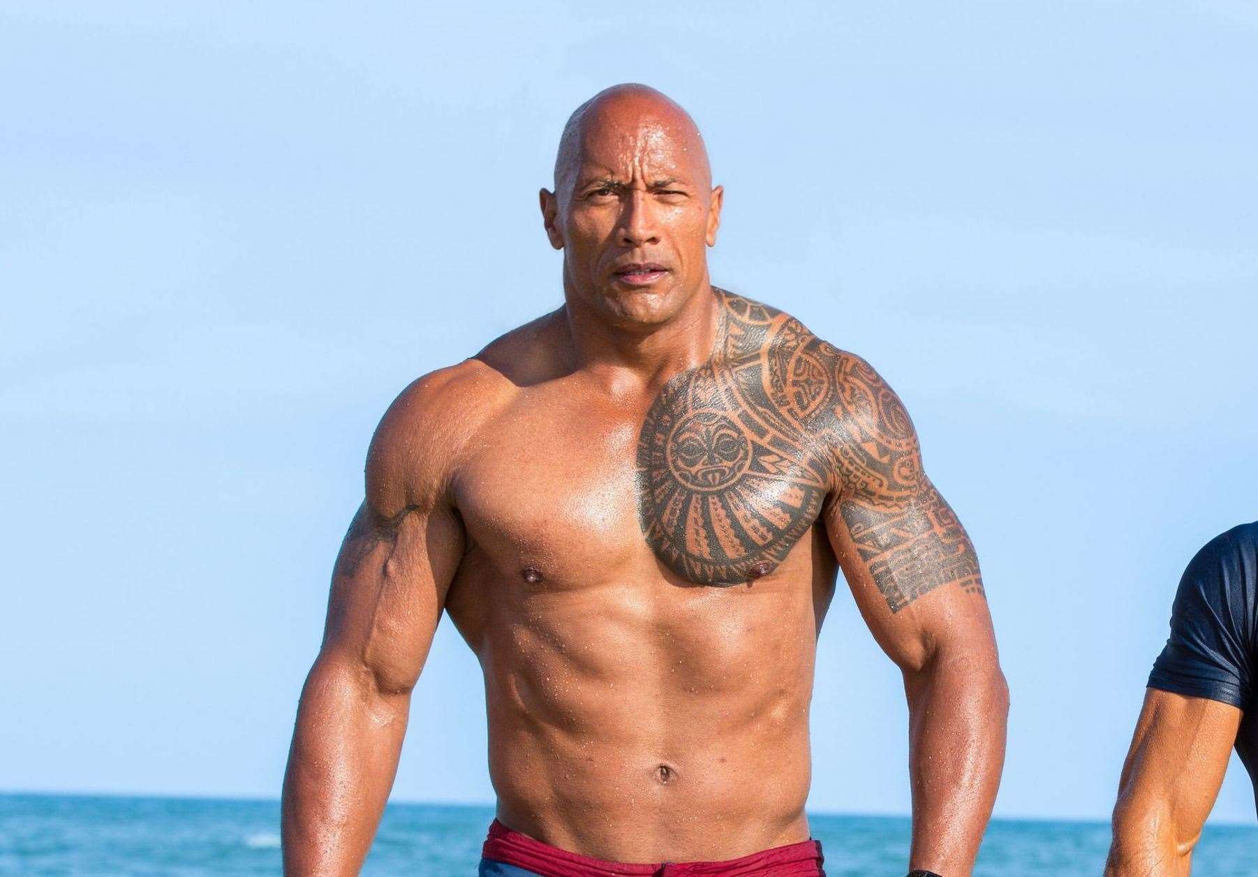 Dwayne Johnson (pictured here in Baywatch) is the subject of question No.6 Picture: Paramount