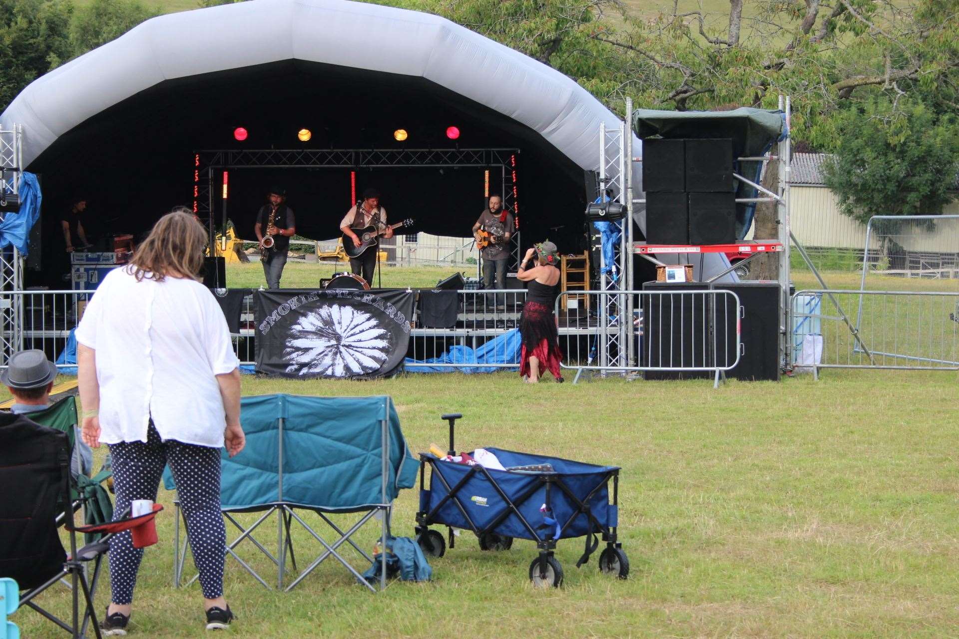 The stage at the Chickenstock music festival, Stockbury