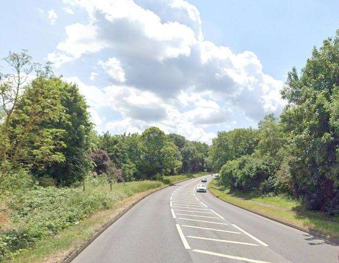 Police and air ambulance crews were called to the crash on the A20, near Farningham. Photo: Google Images