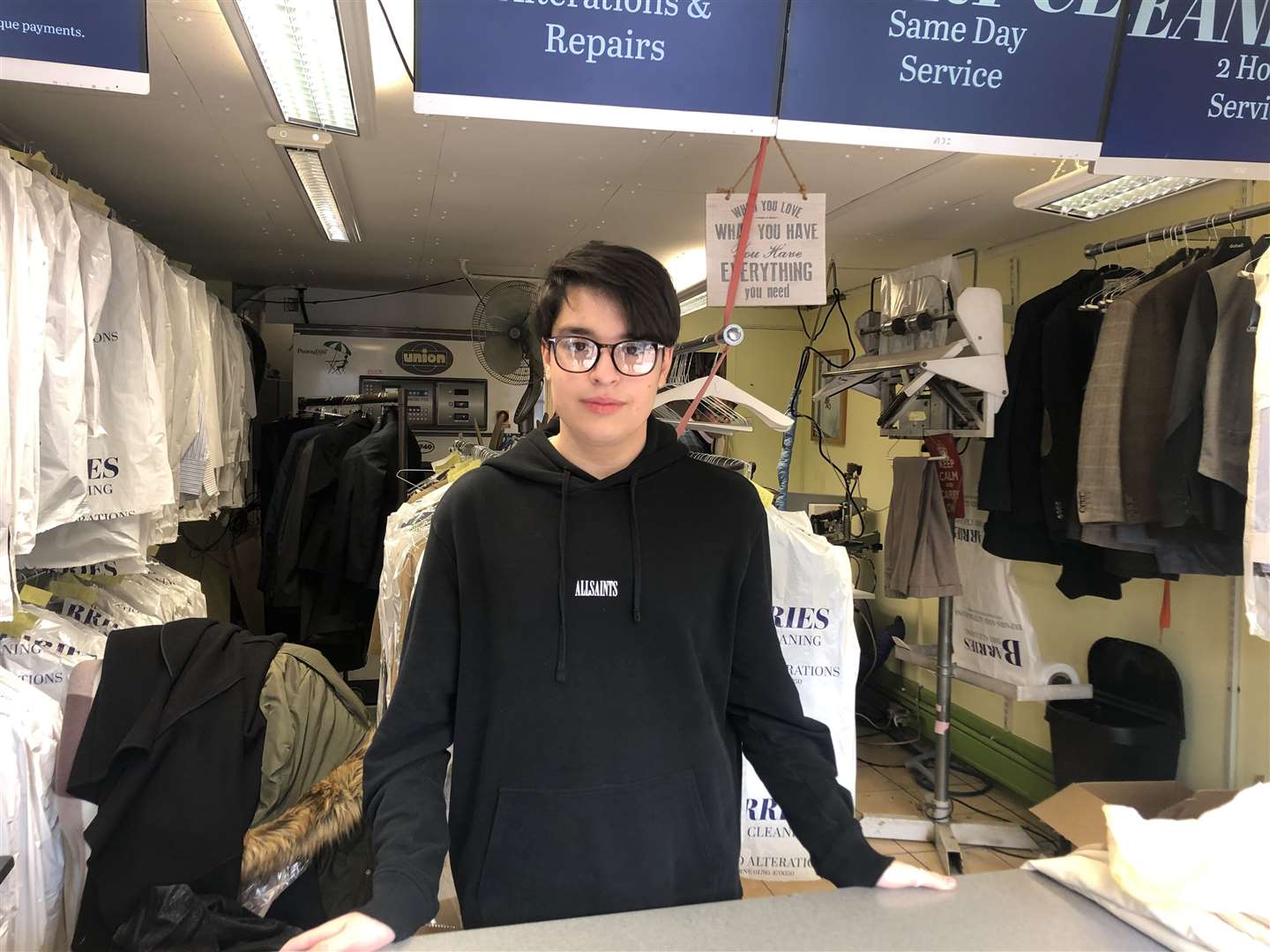 Saman Zand, 16, from Barries Dry Cleaning in Sittingbourne (46092362)