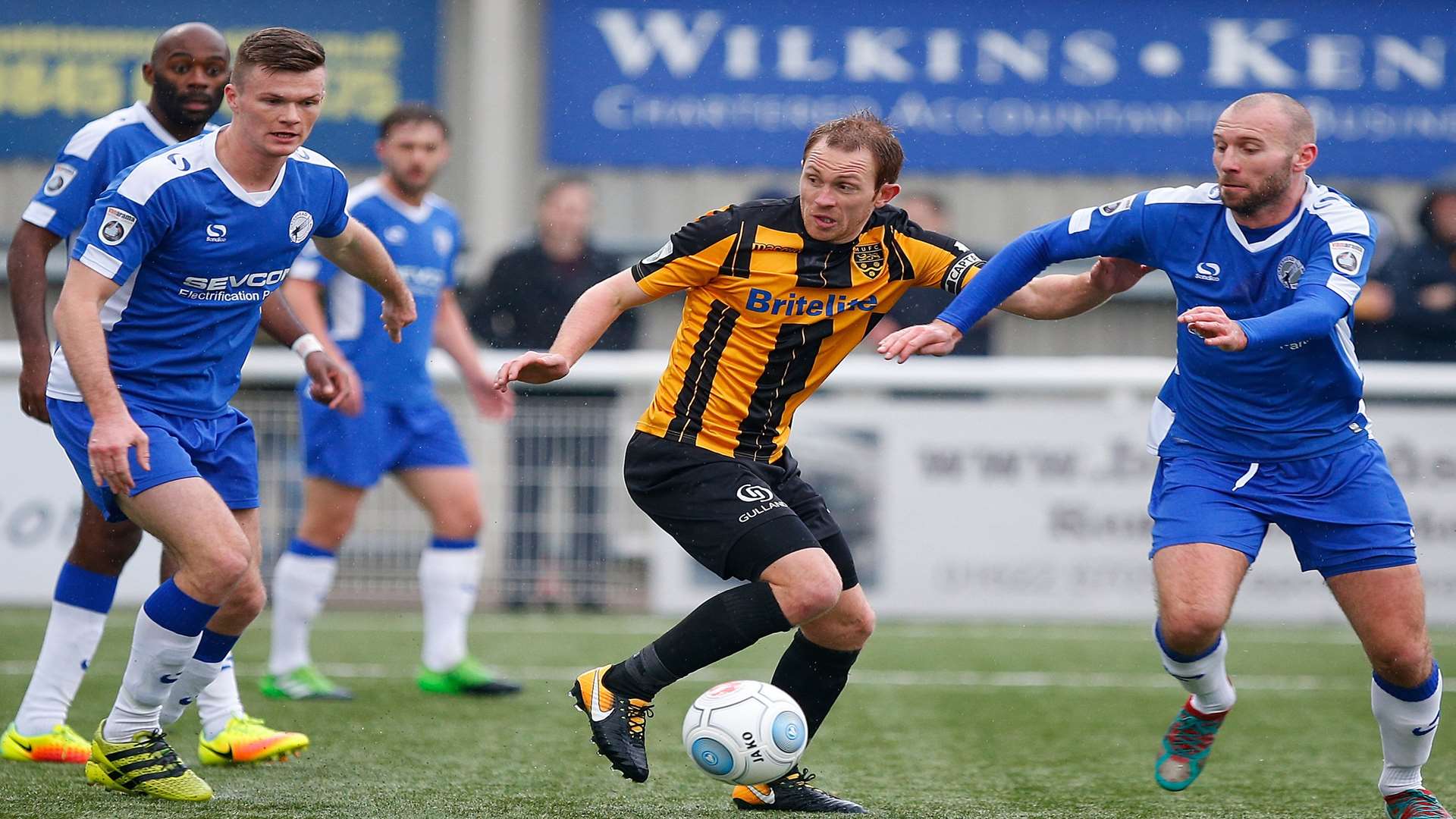 Action from Maidstone's 2-2 draw with Gateshead Picture: Andy Jones