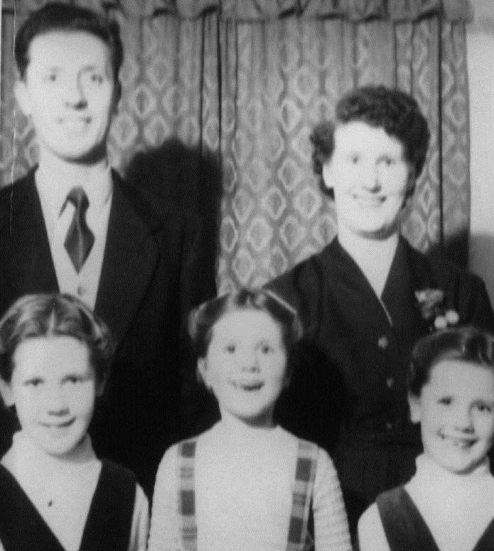 Lawrence and Ivy with their children - Linda, Pamela and Susan. Picture: Lawrence Harbutt
