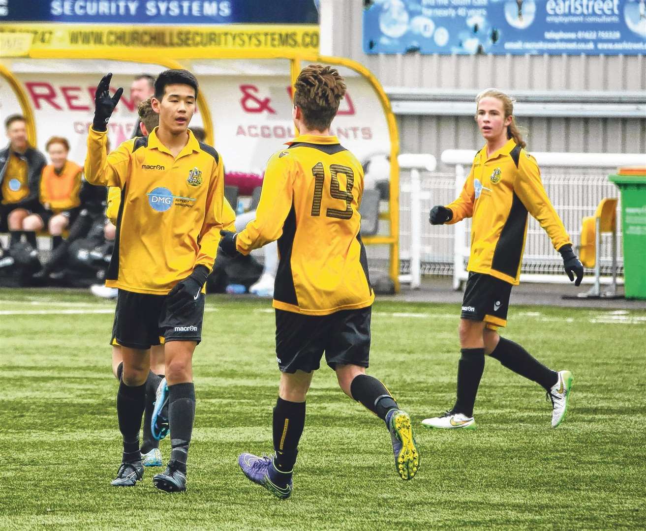 Bivesh Gurung celebrates a goal during his Maidstone United youth-team days. Picture: Martin Apps