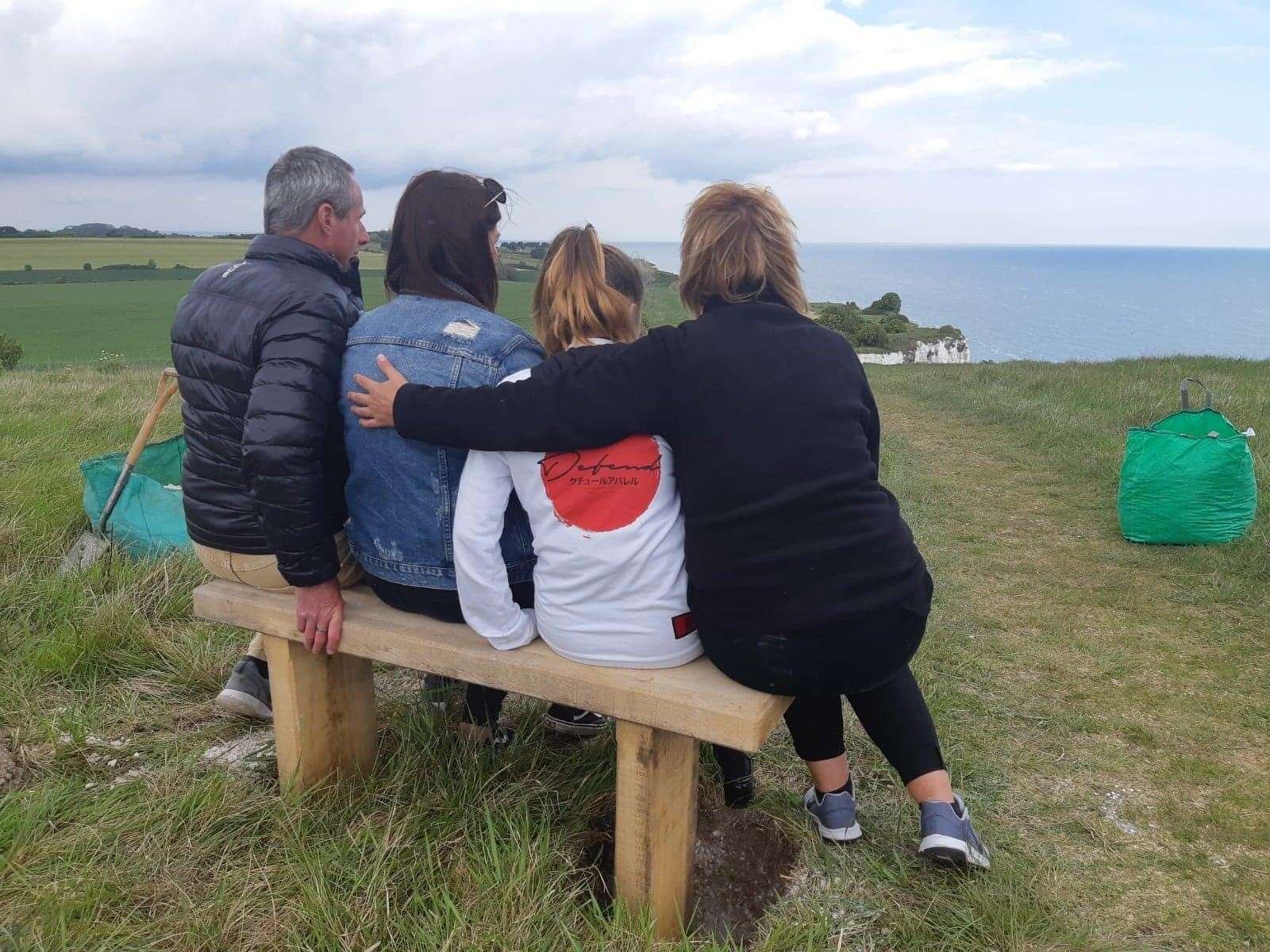 Daniel Squire's family say the bench is in the "perfect location"