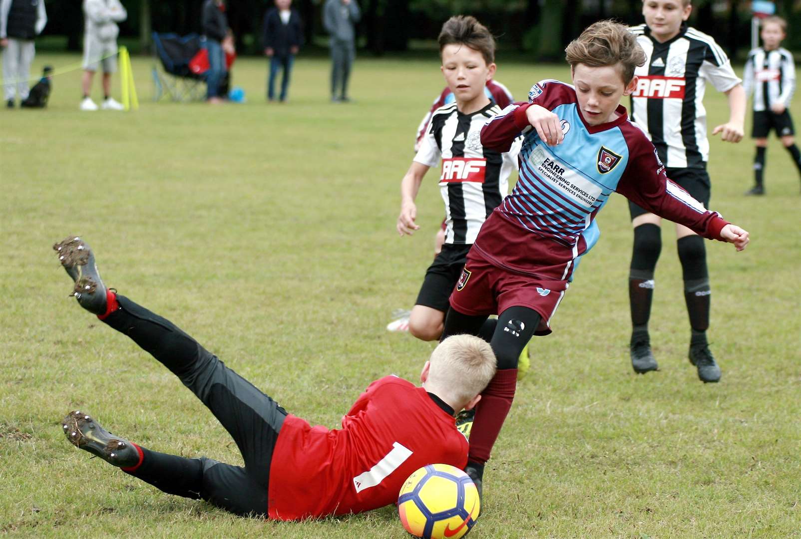 Penalty-box action between Wigmore Youth Whippets under-10s and Real 60 Jaguars under-10s Picture: Phil Lee