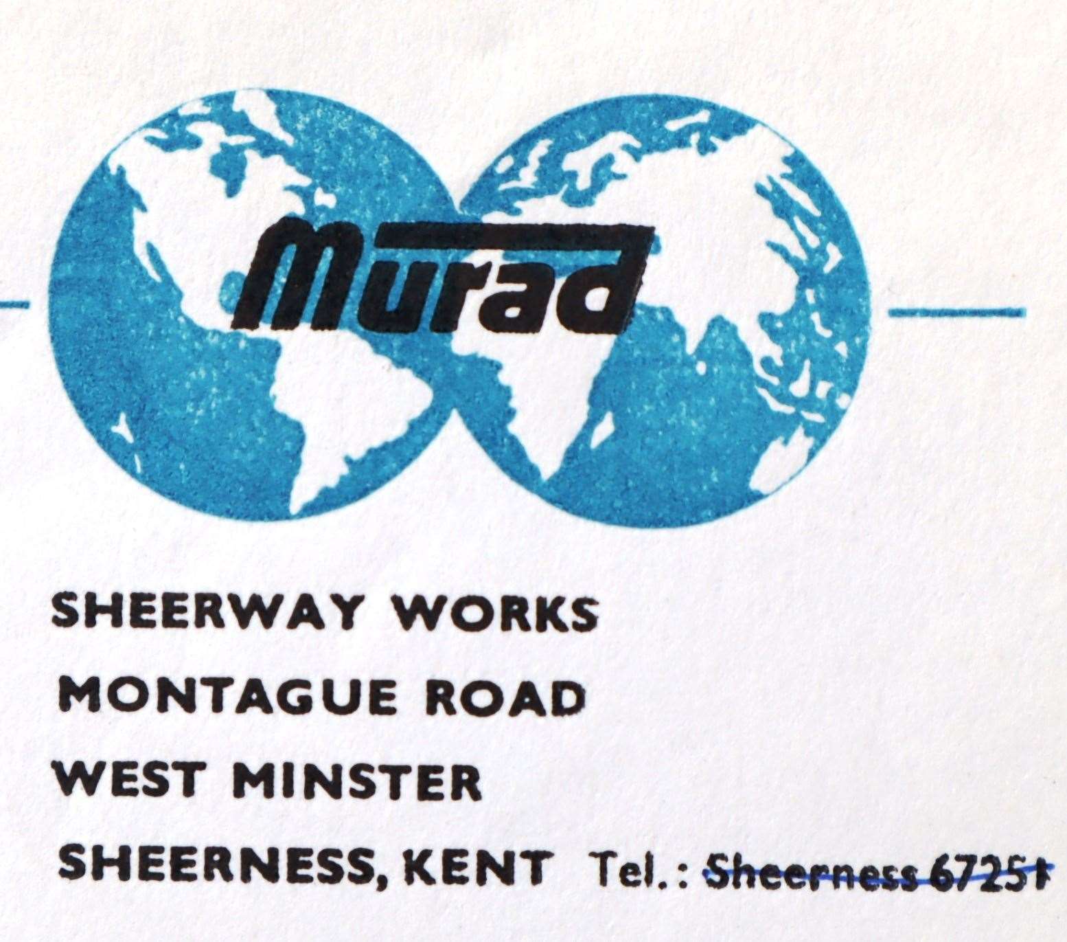 Letter heading for Murad's Sheerway Works (46173466)