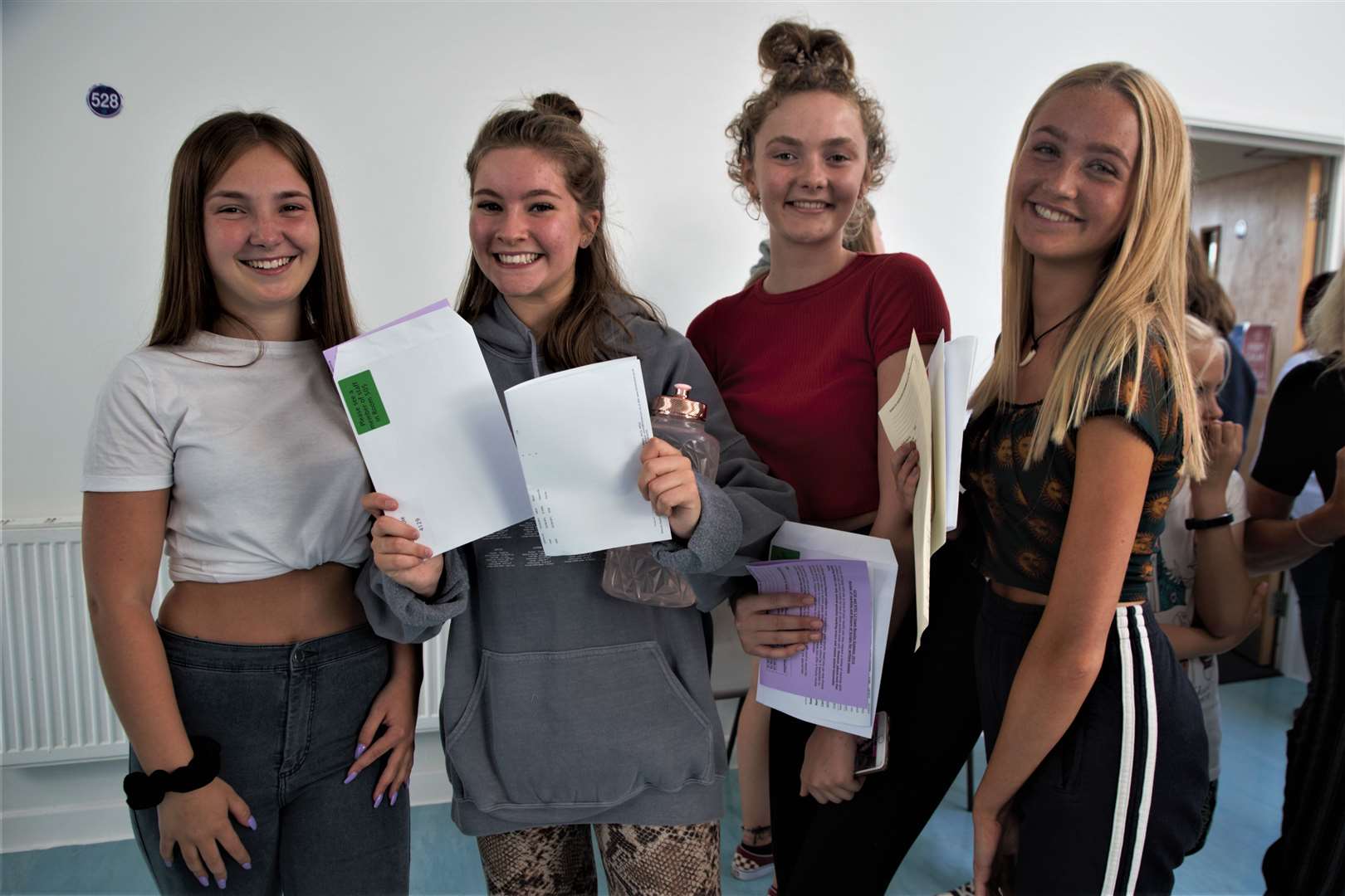 Pupils from Hillview School for Girls on GCSE results day (15614426)
