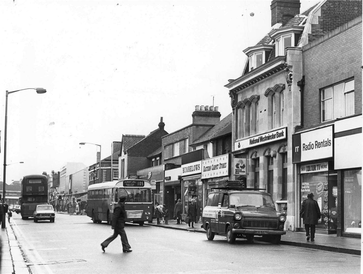 View of Gillingham High Street in February 1978
