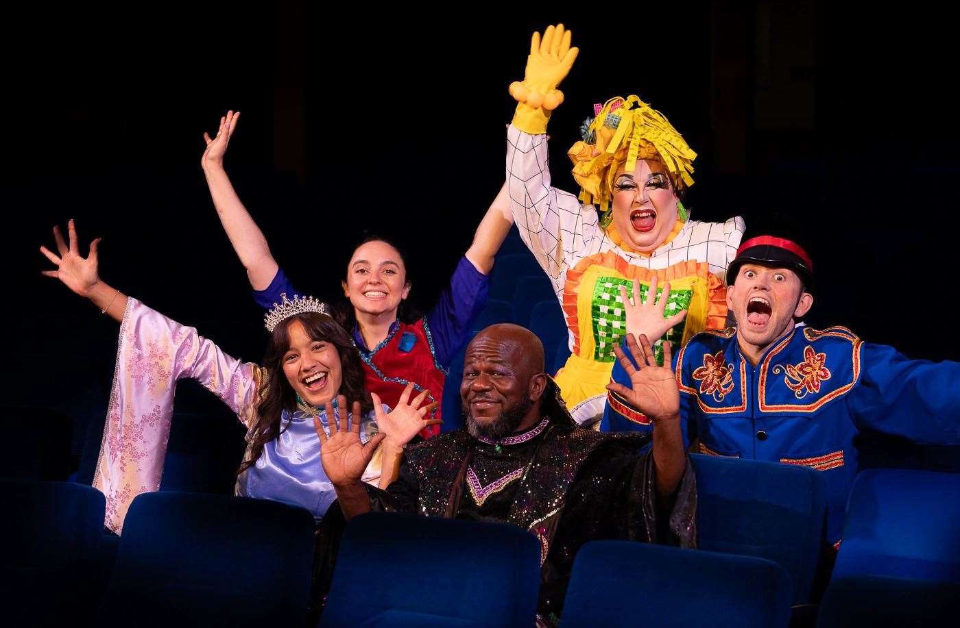 The panto production stars EastEnders actor Delroy Atkinson (centre). Picture: Jordan Productions