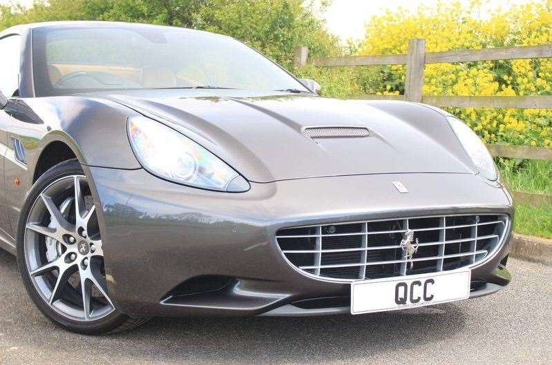 Hugh Grant's Ferarri California is being advertised on Auto Trader this month