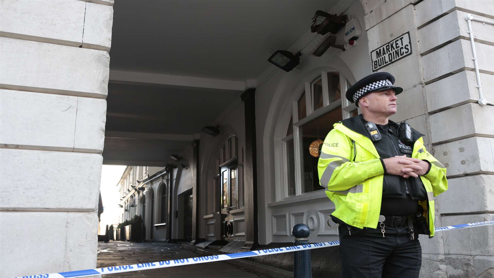 Market Buildings was cordoned off at 7.30am this morning following an alleged sexual assault