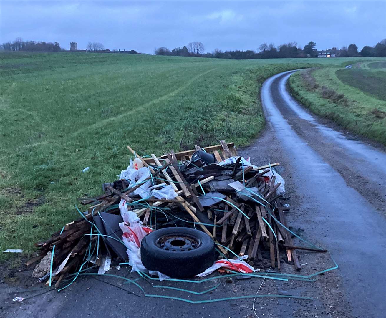 An example of rural fly-tipping incidents in the borough. Picture: Gravesham Borough Council Twitter