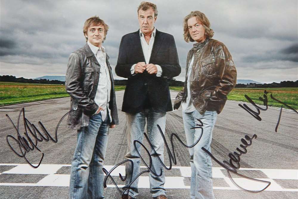 Autographed photo of Top Gear stars given to Mark Tilbury