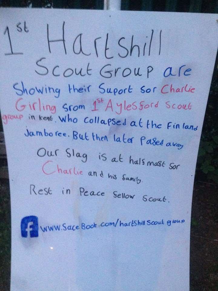 A message posted by 1st Hartshill Scout Group