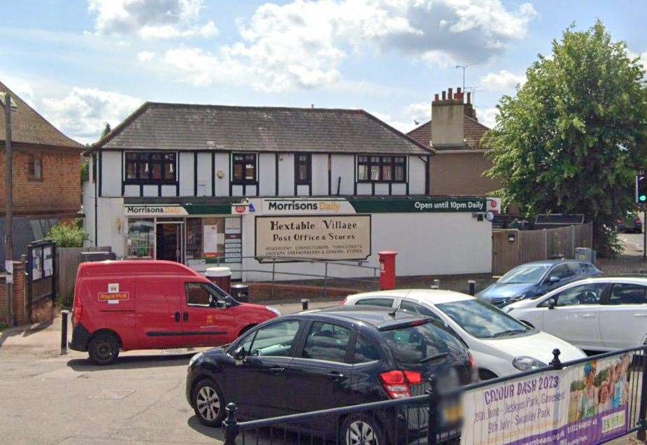 The alleged robbery took place at the Hextable Post office in Home Hill Road. Photo: Google