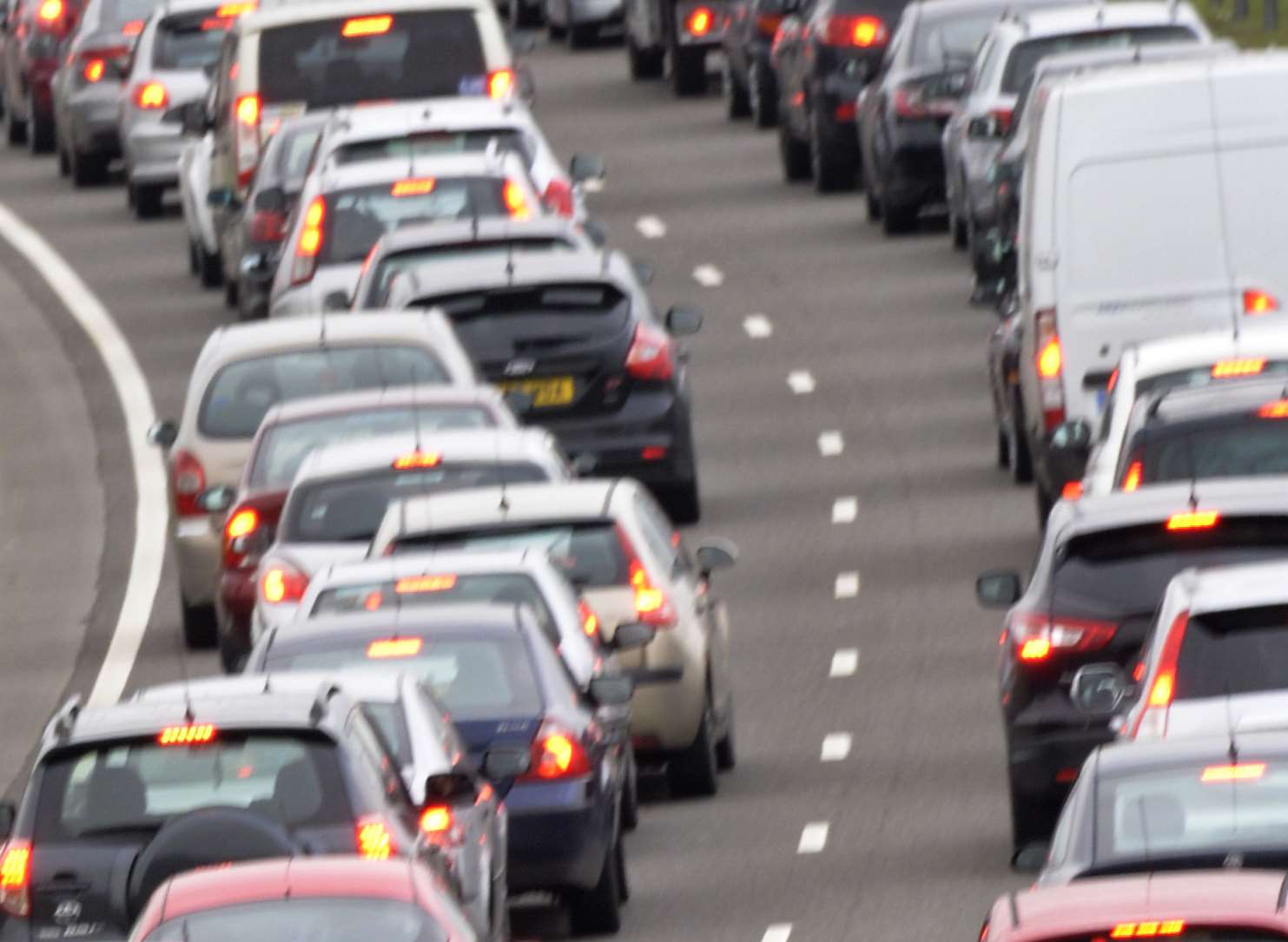 Cars stuck on the A249 during a previous closure of the Sheppey Crossing