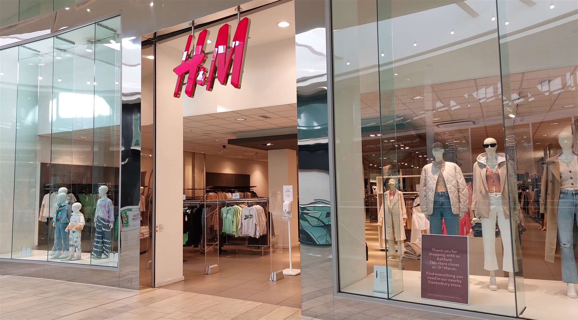 H&M in County Square is to shut this weekend after 14 years in the town