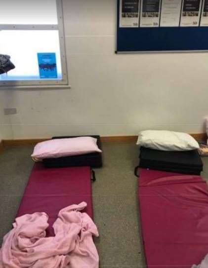 Some people have to sleep on flimsy mattresses on the floor. Picture: HM Inspectorate of Prisons