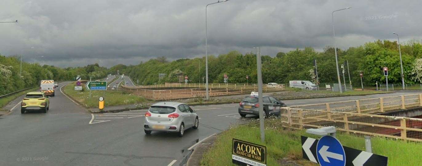 Traffic queuing from Keycol Hill to M2 J5 roundabout. Picture: Google Street View