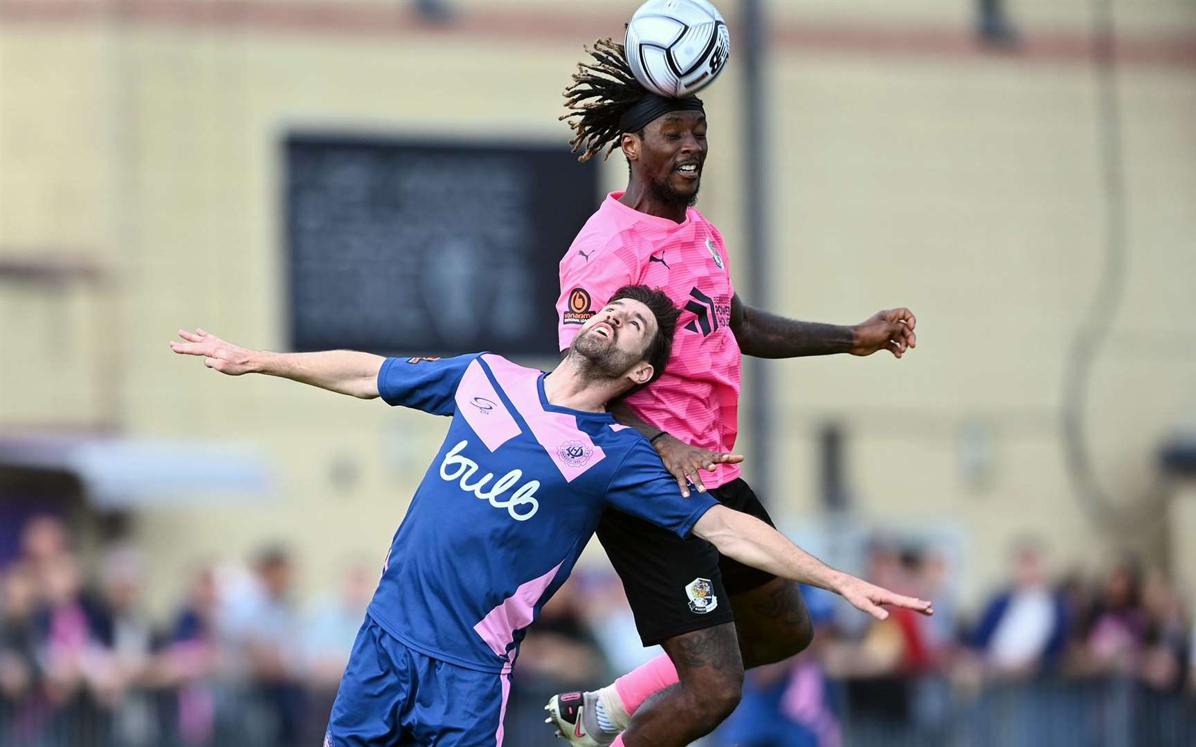 Ade Azeez competes in the air against Dulwich earlier this season. Picture: Keith Gillard (51548494)
