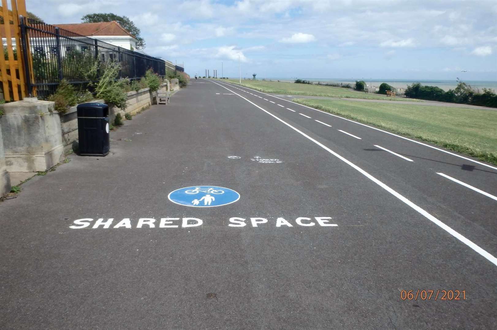 New cycle lanes at Westcliff Promenade. Picture: Trev Joss