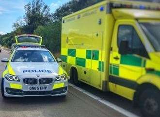 Police were called after a two car crash which led to a driver being taken to hospital. Stock photo