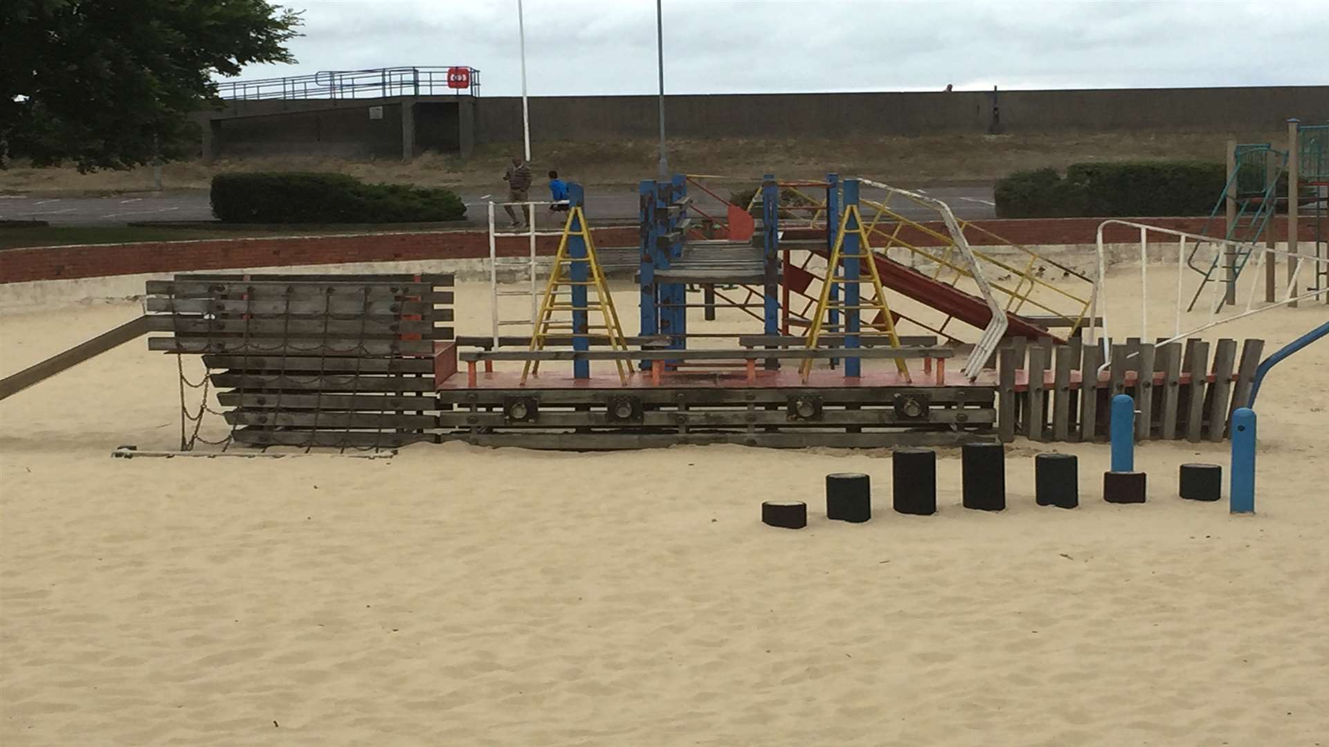 The climbing frame in the sand pit, Beachfields